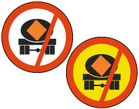 Vehicles Conveying Dangerous Substances Prohibited sign